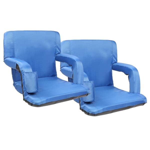 Stadium Seats For Bleachers Stadium Chair With Back Support And Wide Padded  Cushion-includes Shoulder Strap And Cup Holder
