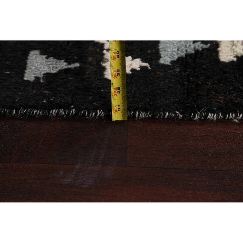 Vegetable Dye Modern Moroccan Berber Oriental Area Rug Wool Handmade - 4'6" x 6'11"