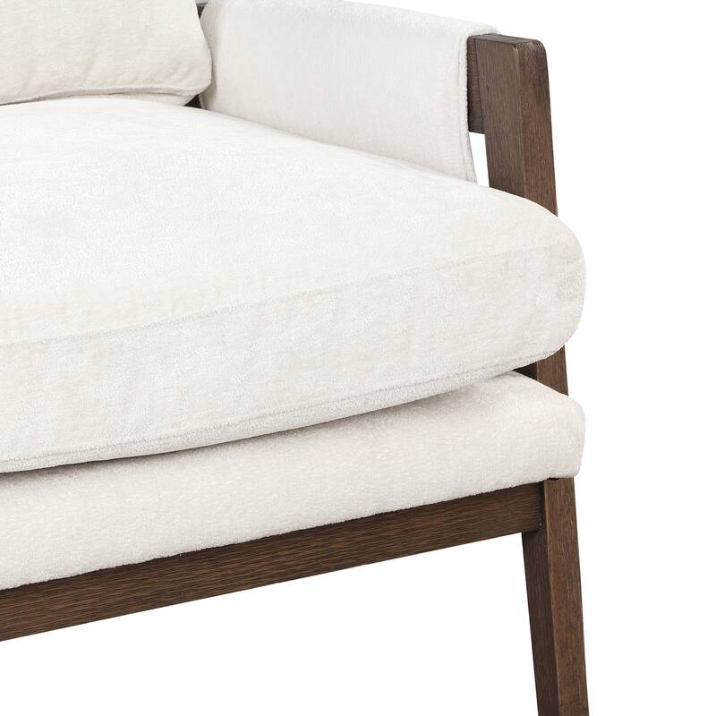 White Lounge Chair Upholstered Arm Chair Velvet Dining Chair Side Chair