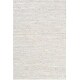 preview thumbnail 4 of 19, Hand-Woven Canoas Cotton/Leather Area Rug Grey - 6' x 9'
