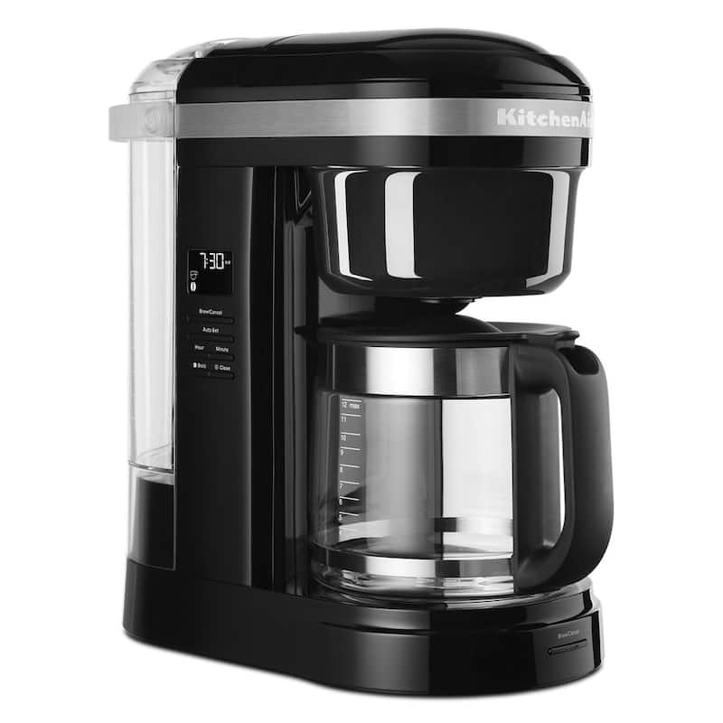 KitchenAid Refurbished 12 Cup Drip Coffee Maker with Spiral Showerhead, RKCM1208OB