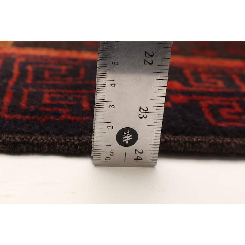 ECARPETGALLERY Hand-knotted Baluch Red Wool Rug - 3'8 x 6'6