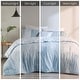 preview thumbnail 5 of 13, N Natori Brush Stroke Blue 4 Piece Oversized Reversible Seersucker Comforter Set