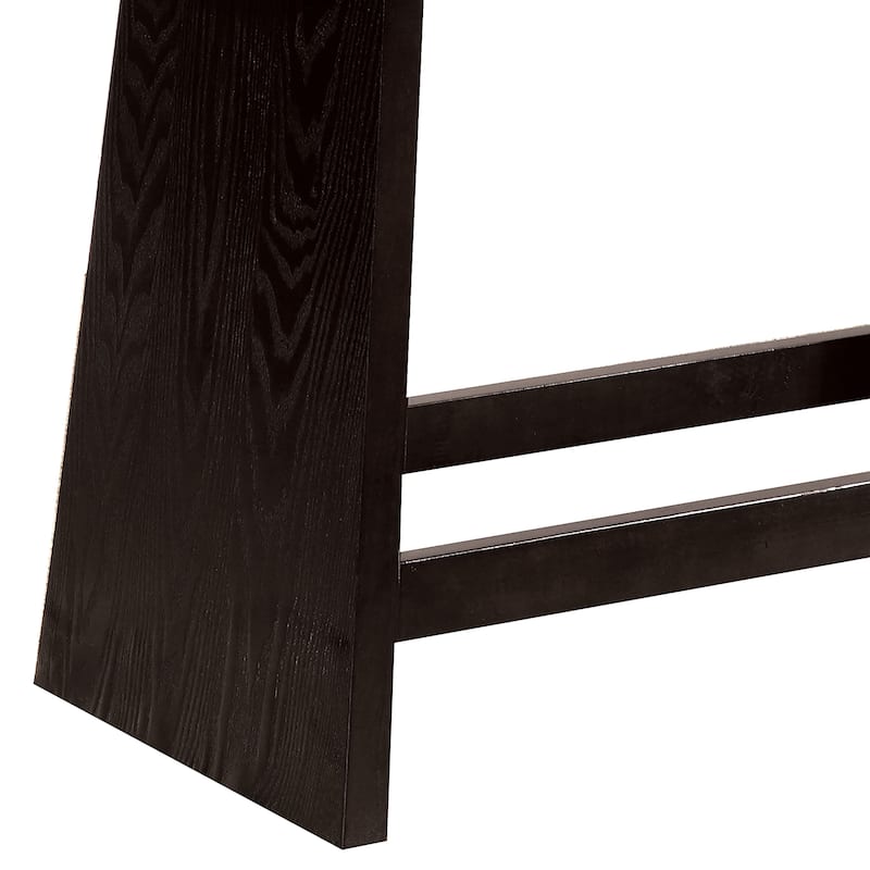 Hace Contemporary Black Faux Leather 6-Piece Counter Height Table Dining Set by Furniture of America