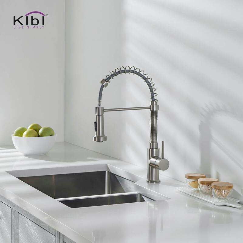 Aurora Single Handle Pull Down Kitchen Sink Faucet