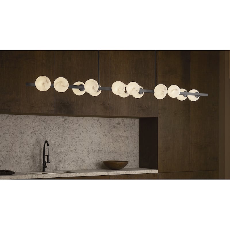 Fredrick Ramond FR41909 Selene 14 Light 74" Wide Linear Chandelier