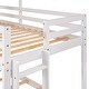 preview thumbnail 10 of 15, White Twin over Twin Solid Wood Bunk Bed with Roof, Window, and Guardrail