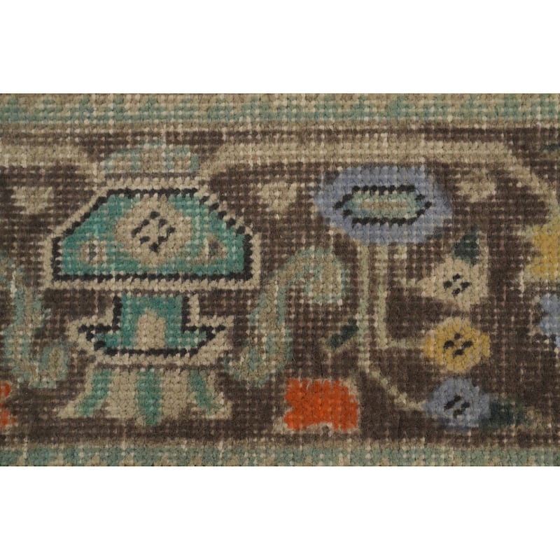 Hand Knotted Oriental 100% Wool Carpet Traditional Floral Yellow & Gold Tabriz Area Rug - 9' 4'' X 6' 5''