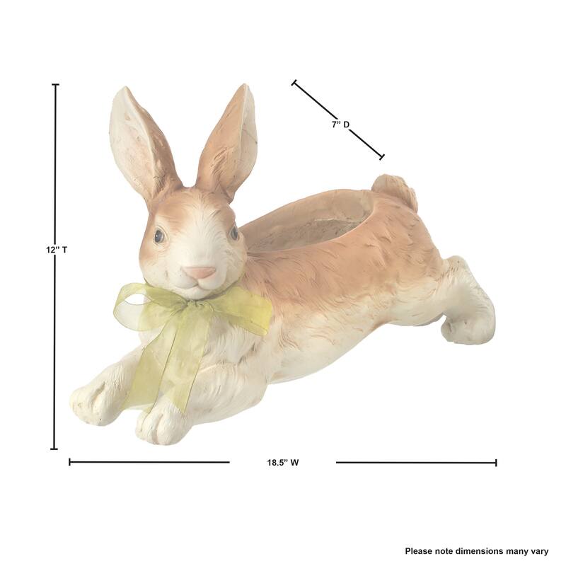 Mgo Leaping Bunny Planter 18.5"