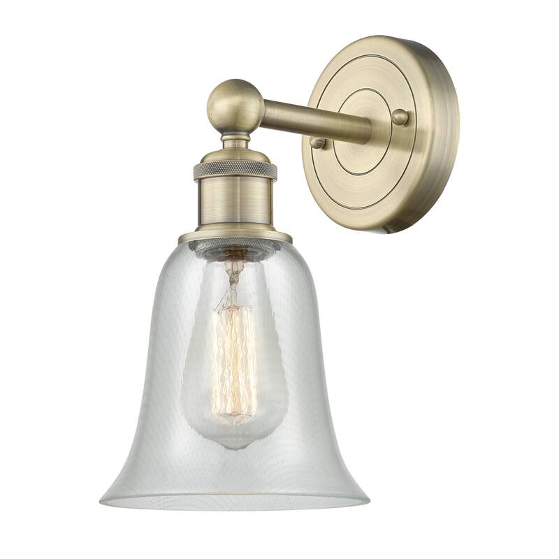 Innovations Lighting 616-1W-14-6 Hanover Sconce Hanover 14" Tall Wall - Antique Brass / Fishnet