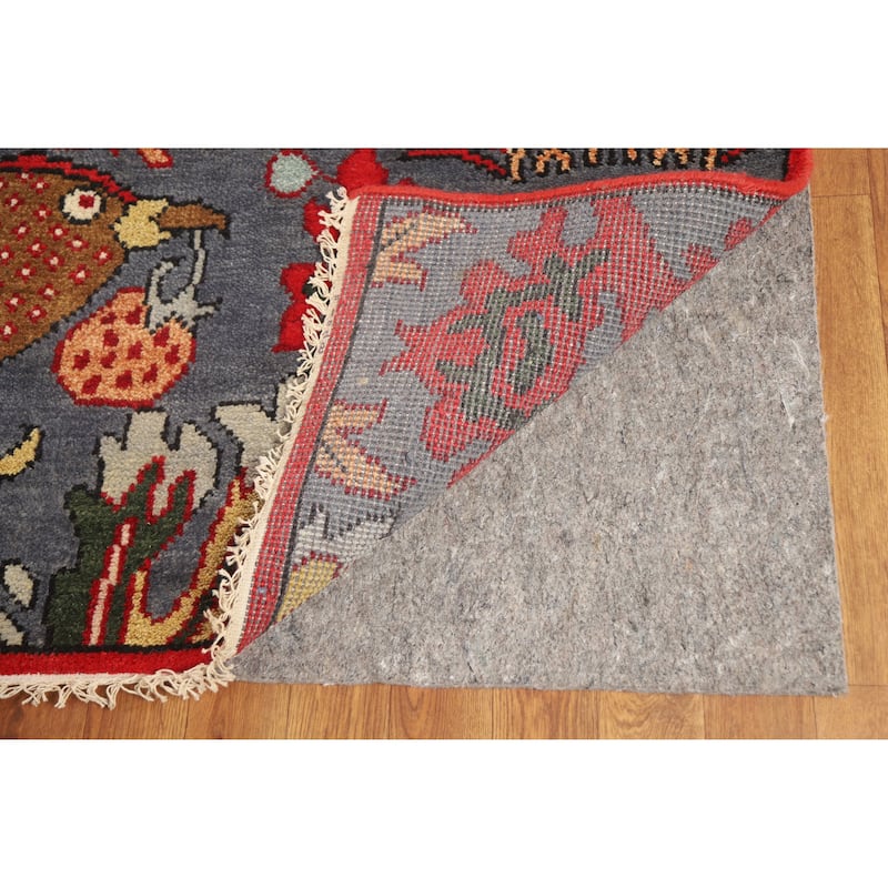 Hand Knotted Oriental 100% Wool Carpet Traditional All-Over Greys & Charcoal Ziegler Area Rug - 13' 11'' X 10' 1''