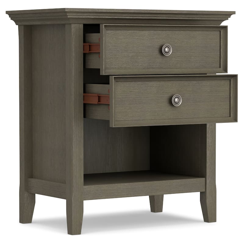 WYNDENHALL Halifax SOLID WOOD 24 inch Wide Bedside Nightstand Table