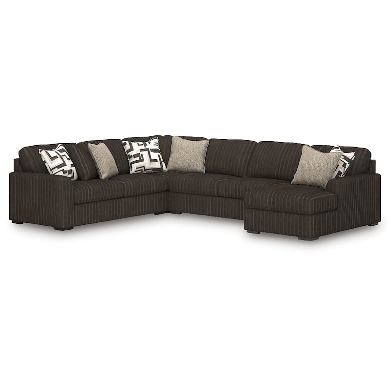 Signature Design by Ashley Midnight-Madness 4-Piece Sectional with Chaise - 151"W x 121"D x 40"H