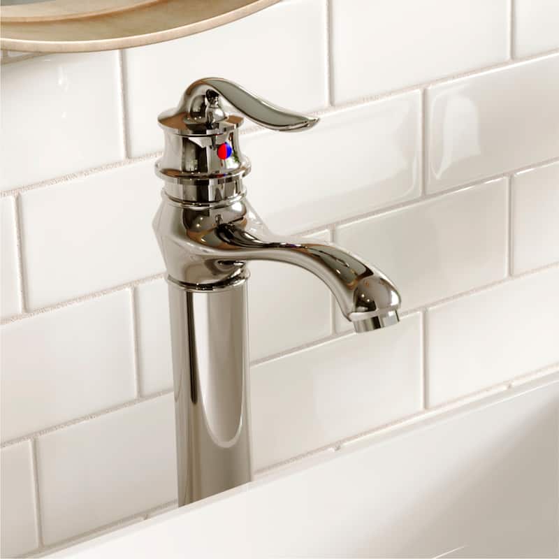 Karran Dartford Single Hole Single Handle Vessel Bathroom Faucet with Matching Pop-up Drain