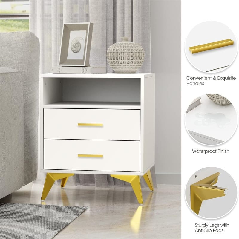 Nightstand with 3 Drawers