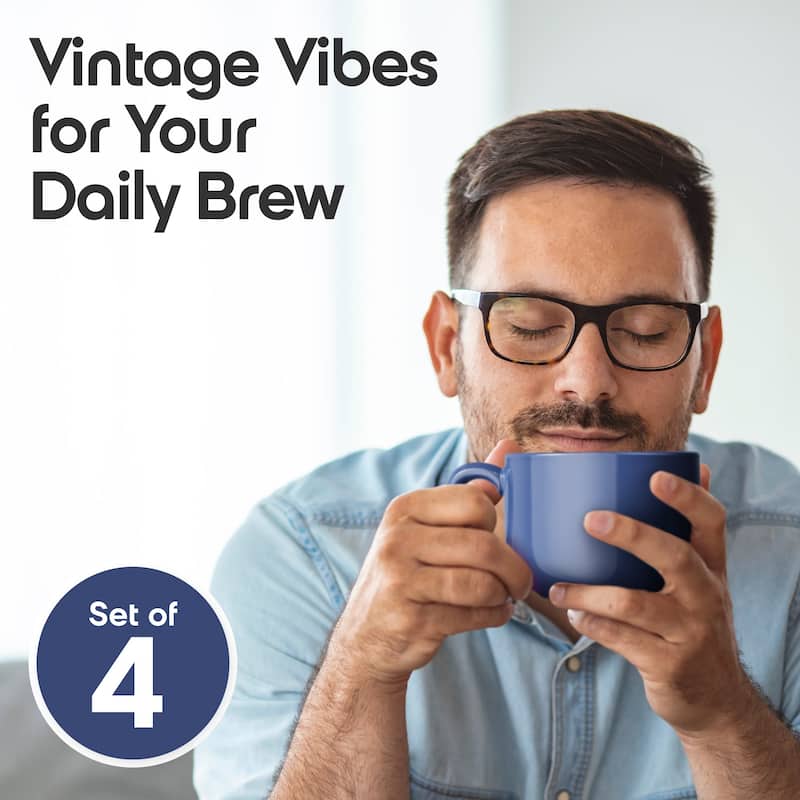 Omniware Set of 4 Teaz Cafe 24 oz Jumbo Mugs