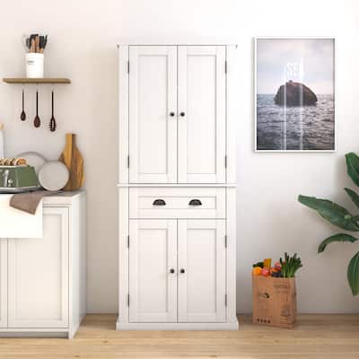 72" Kitchen Pantry Storage Cabinet