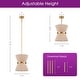 preview thumbnail 12 of 29, Modern Farmhouse Boho Chandelier for Dining Room in Gold or Black