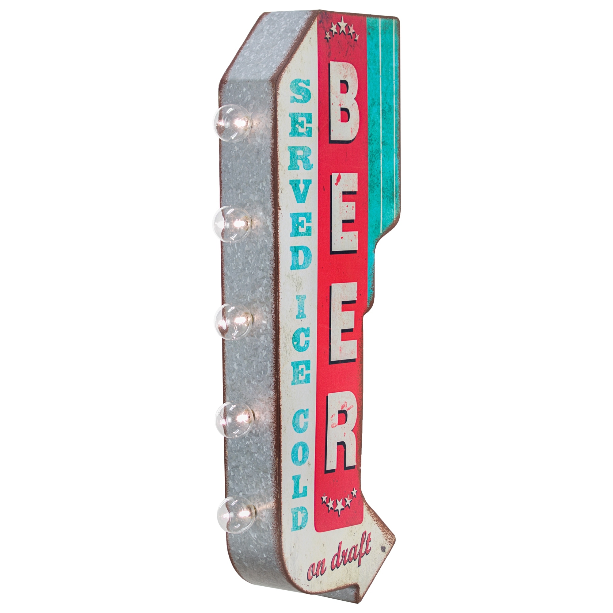 Beer On Draft Double Sided Led Marquee Arrow Sign On Sale Overstock 28369331
