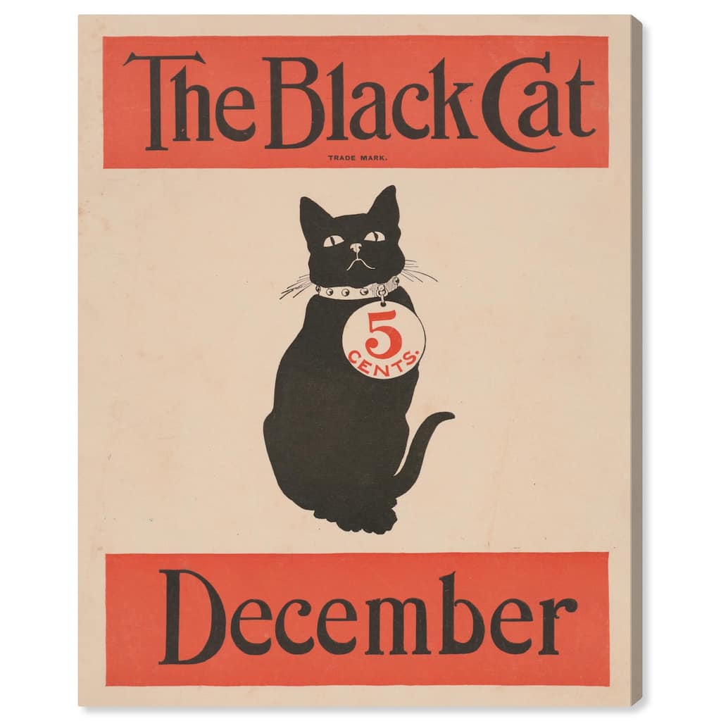 The Black Cat December 1890 Canvas by Art Remedy, Gallery Wrapped