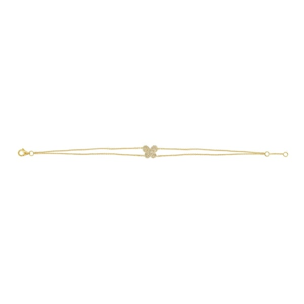 Joelle Diamond Pave Butterfly Bracelet 14k Gold 1/4 ct. TDW Gifts for Her. Opens flyout.