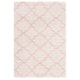 SAFAVIEH Hudson Shag Vitchka Glam Trellis 2-inch Area Rug - 4' x 6' - Ivory/Pink