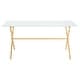 preview thumbnail 2 of 2, SAFAVIEH Treasures Brogen Gold/ White Top Accent Table - 37.4" x 21.7" x 17"