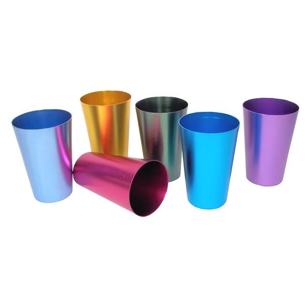Matte Jeweltone Aluminum Tumbler Set-6 Pc Unbreakable Metal Cups 16 oz -  Multicolor - 5 Inch - Bed Bath & Beyond - 32252927