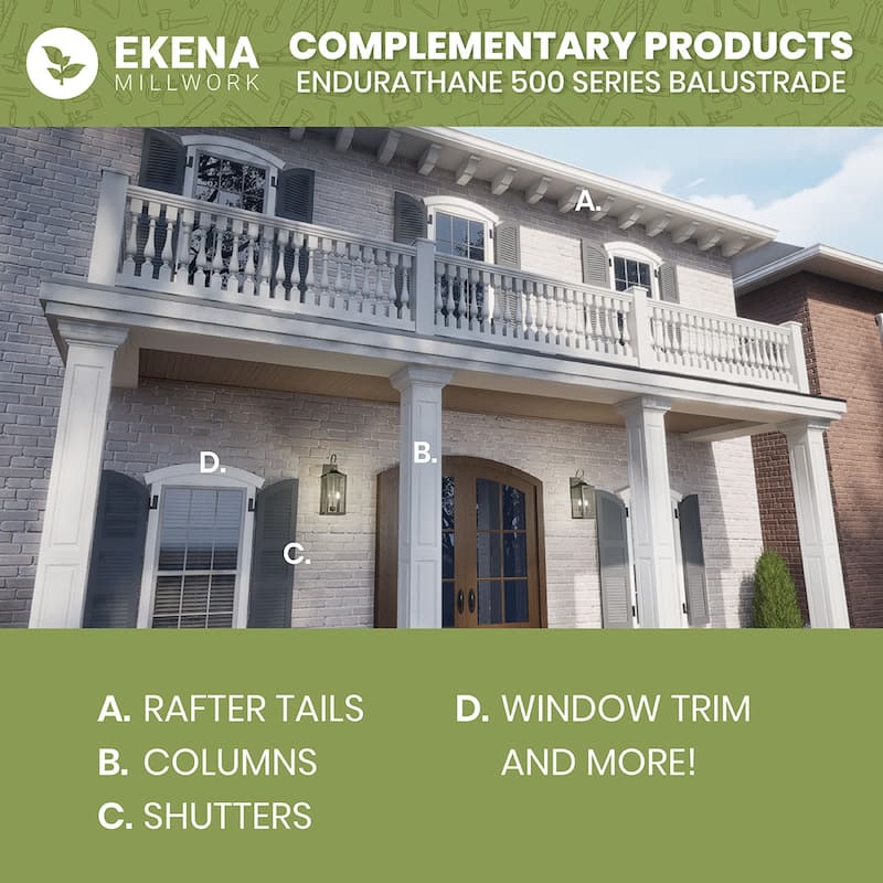 Endurathane 500 Series Winford Baluster, Factory Primed Polyurethane