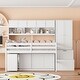 preview thumbnail 44 of 54, Wooden Low Loft Bed Frame with Desk, Wardrobe & Big Storage