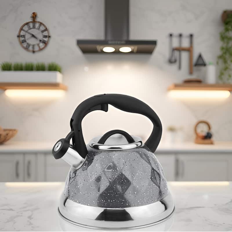 Lorren Home Trends Whistling Tea Kettle 3 Liters, with Ergonomic Handle