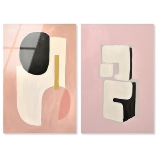 Dynamic Abstract Duo Living Room Decor Acrylic Print by Art Remedy ...