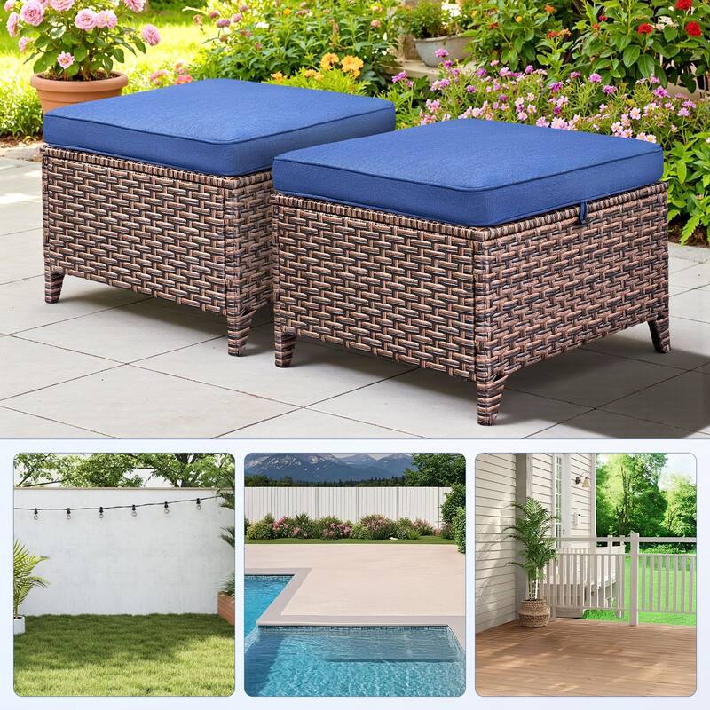 Pocassy Outdoor Sofa Swivel Chairs Patio Chair Funiture Set