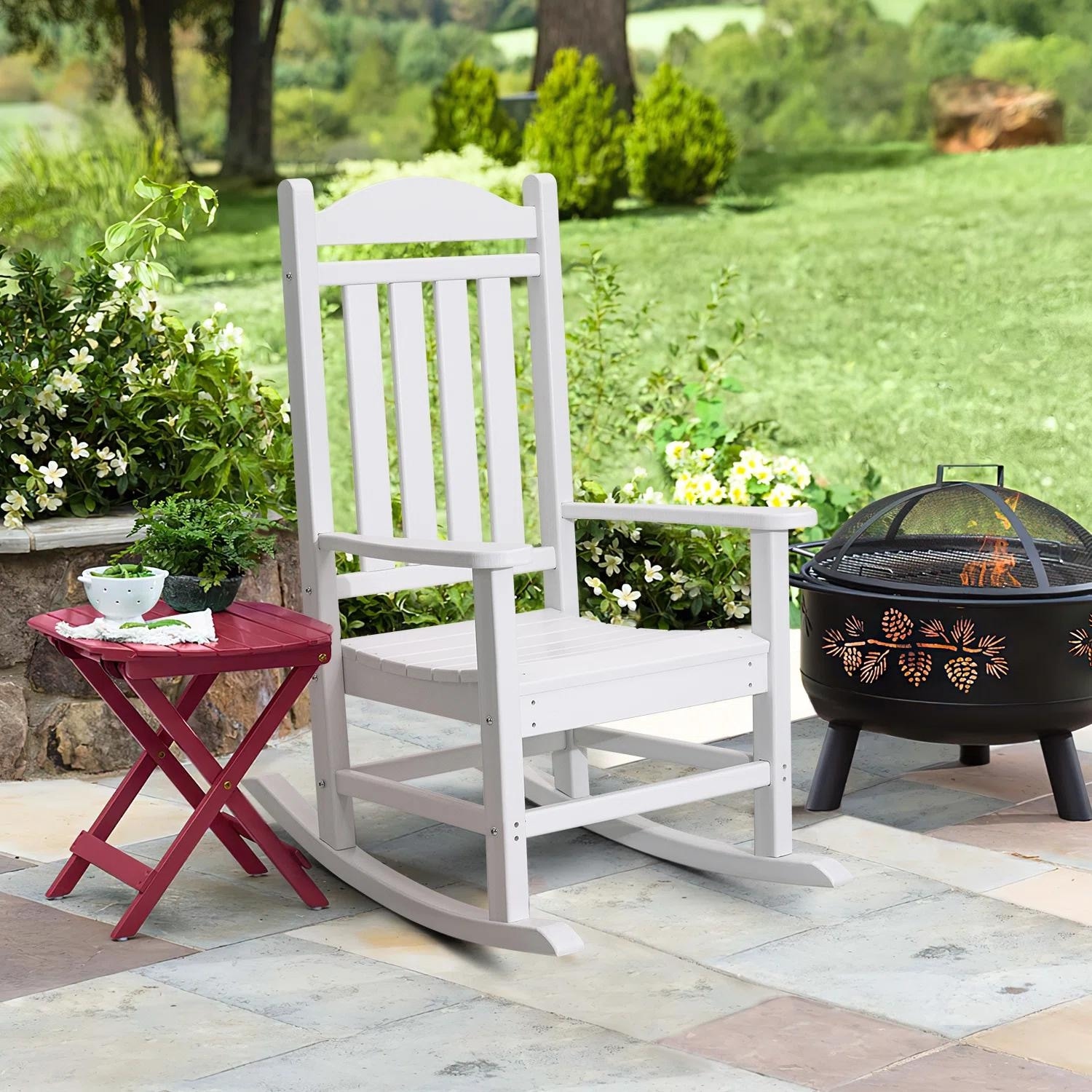 White Resin Outdoor Rocking Chairs Bed Bath Beyond