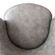 preview thumbnail 2 of 5, Faux Leather Upholstered Swivel Chair, Grey - 24.4"L x 27.8"W x 30.3"H