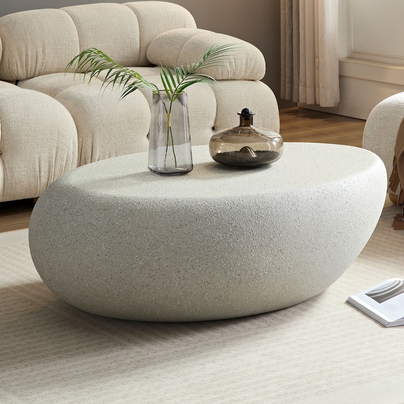 43.3" Fiberglass Irregular Coffee Table