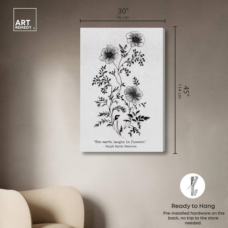 Earth Laughs in Flowers Canvas by Art Remedy, Gallery Wrapped