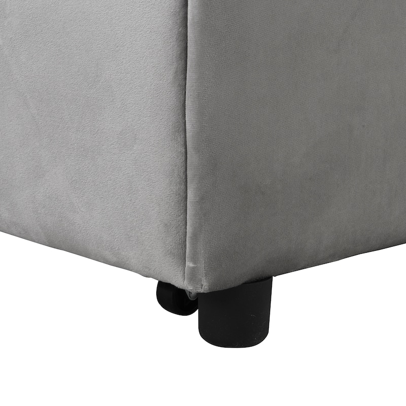Multi-Functional Folding Ottoman Sofa Bed with Converts to Lounge Chair and Single Bed (264lb Capacity)