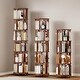 preview thumbnail 13 of 11, Solid Wood Rotating Bookshelf, 4 Tier, Round Revolving Bookcase, 360° Spinning Book Shelf Tower, Narrow Rolling Bookshelves