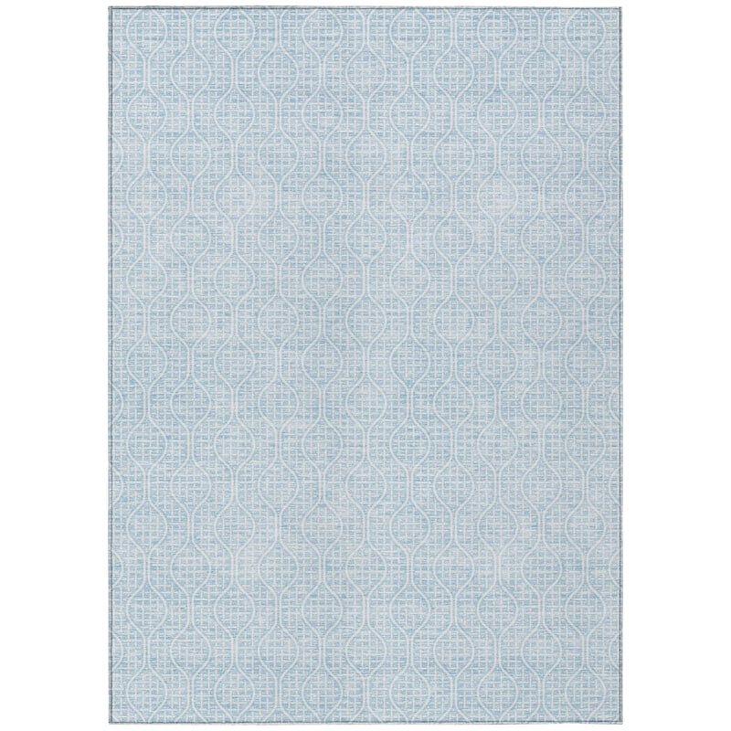 Machine Washable Indoor/ Outdoor Chantille Criss Cross Geo Rug