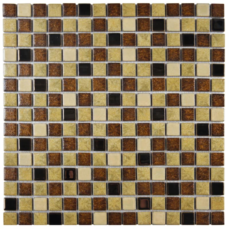 Merola Tile Metal Multi Beige 12-1/4" x 12-1/4" Porcelain Floor and Wall Tile