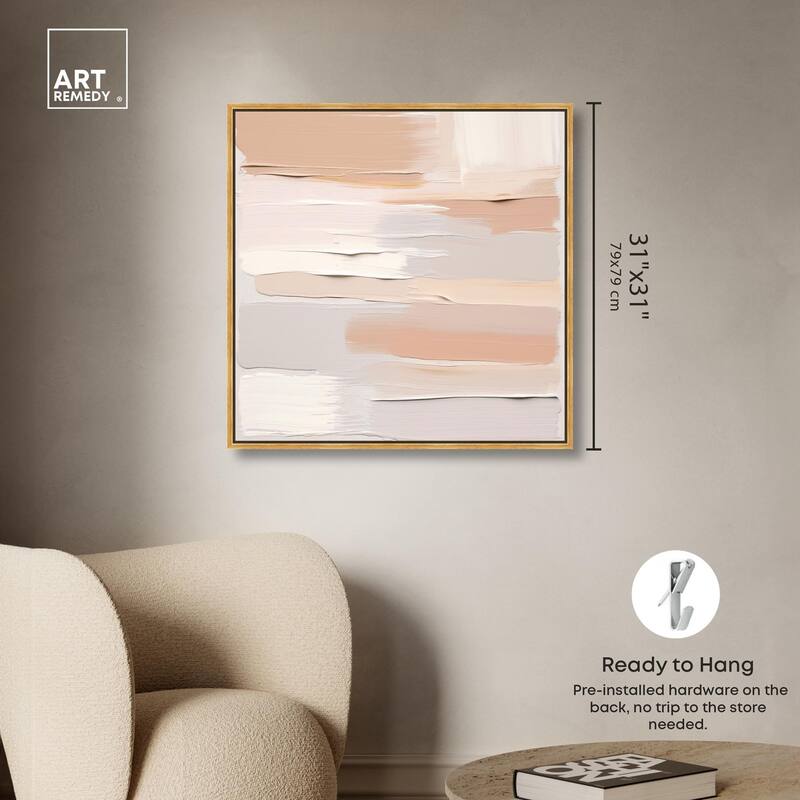 Roseate Cream Tones I Canvas by Art Remedy