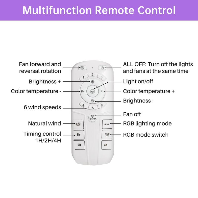 Modern Ceiling Fan Light with Dimmable Function and 6 Speed Adjustable, Silent Motor for Bedroom and Lounge Area