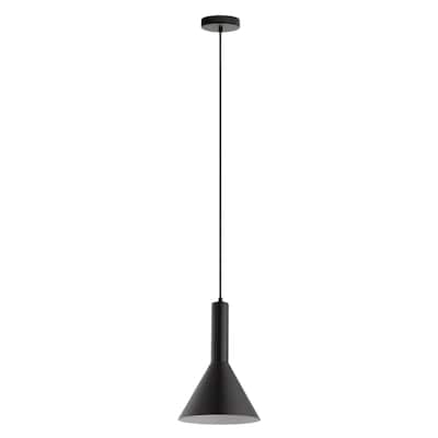 Eglo Canalello Black Exterior and White Interior Mini Pendant