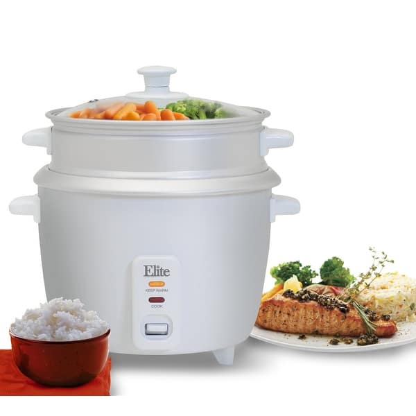 Elite Gourmet Rice Cooker Food Steamer 16 Cup Model Erc-008st for
