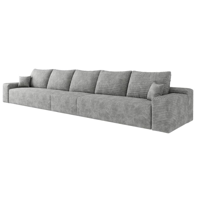 168" Cloud Sectional Couch with Deep Seat, No Assembly Required