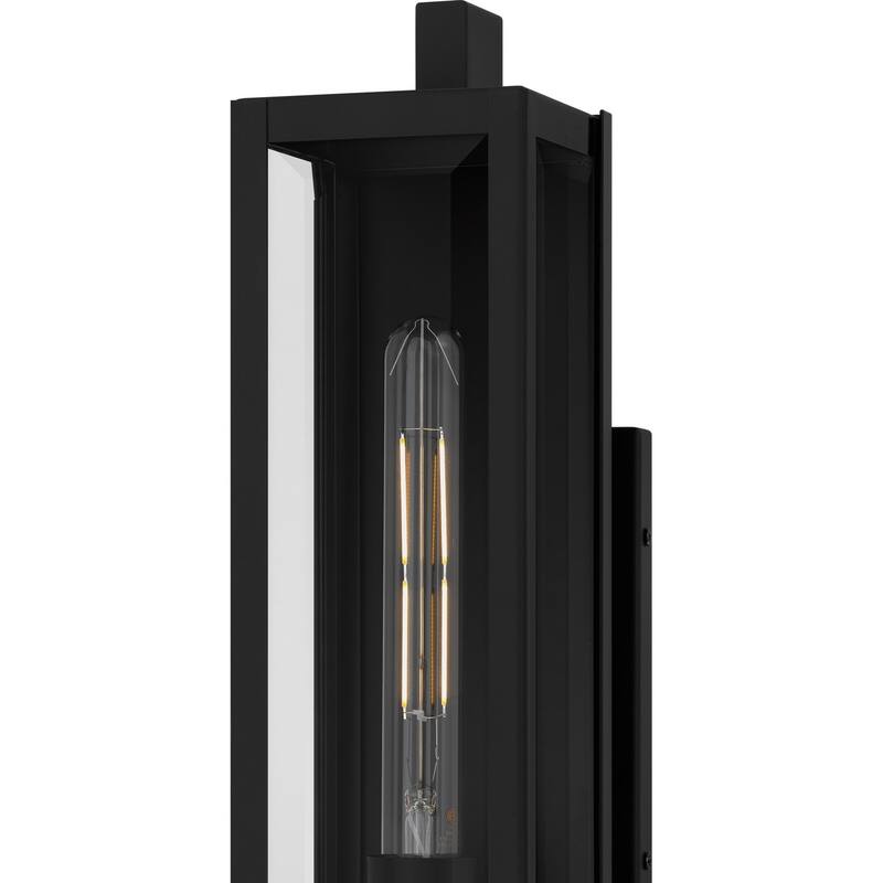 Matte Black Outdoor Wall Lantern from the Dale Collection