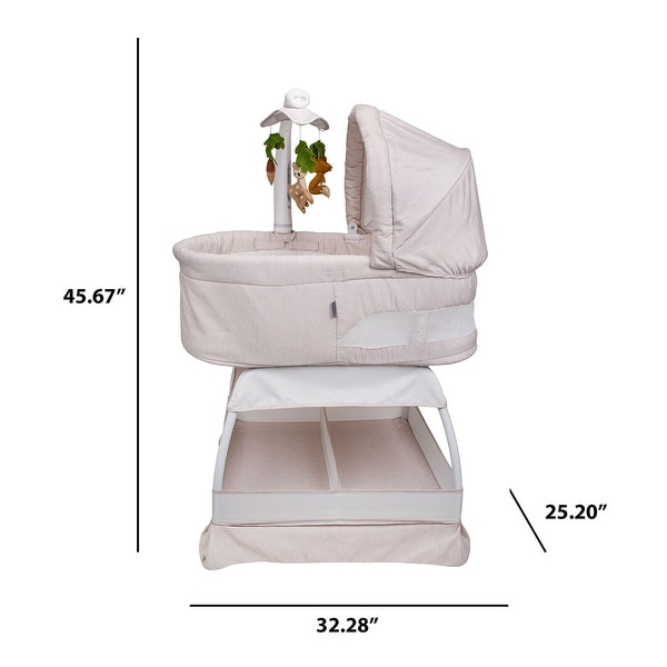 dimension image slide 0 of 2, TruBliss Sweetli Calm Bassinet with Cry Recognition