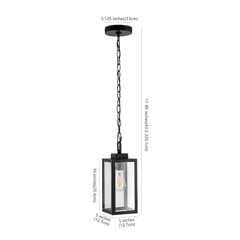 SAFAVIEH Lighting Clemens Outdoor Pendant - 5"W x 5"D x 89"H