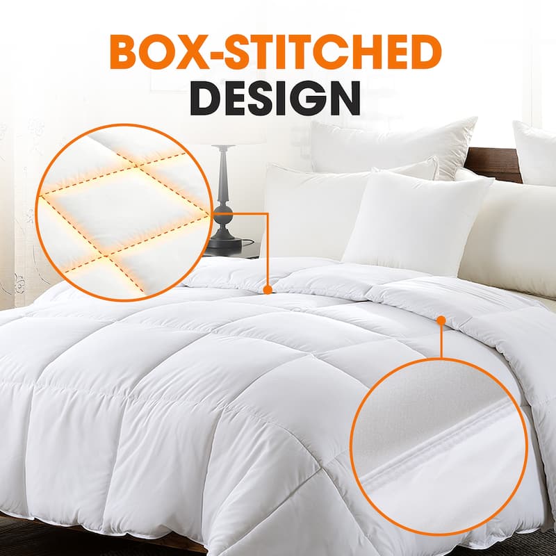 Cheer Collection Natural Kapok Fiber Comforter with Luxurious Microfiber Cover